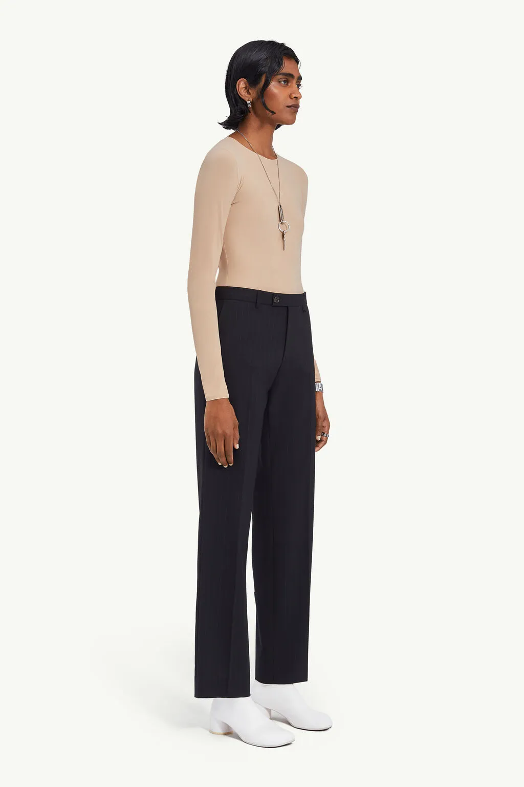 Straight-Fit Tailored Trousers