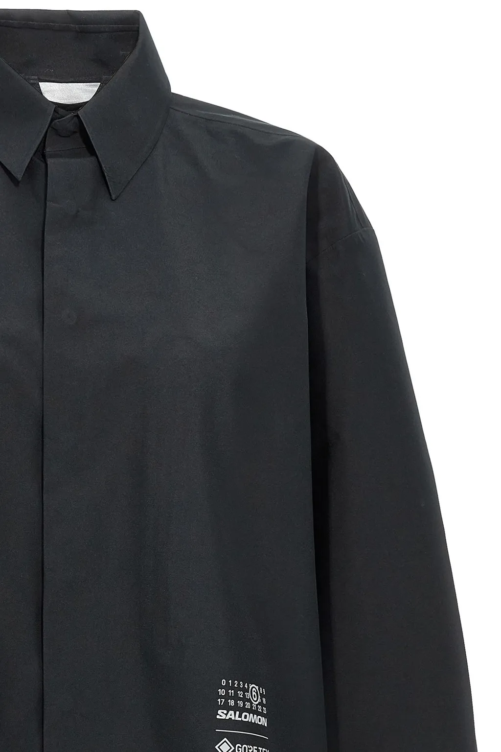 Numeric-Printed Long-Sleeved Shirt