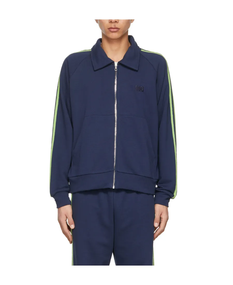 Side Stripe Panel Casual Jacket