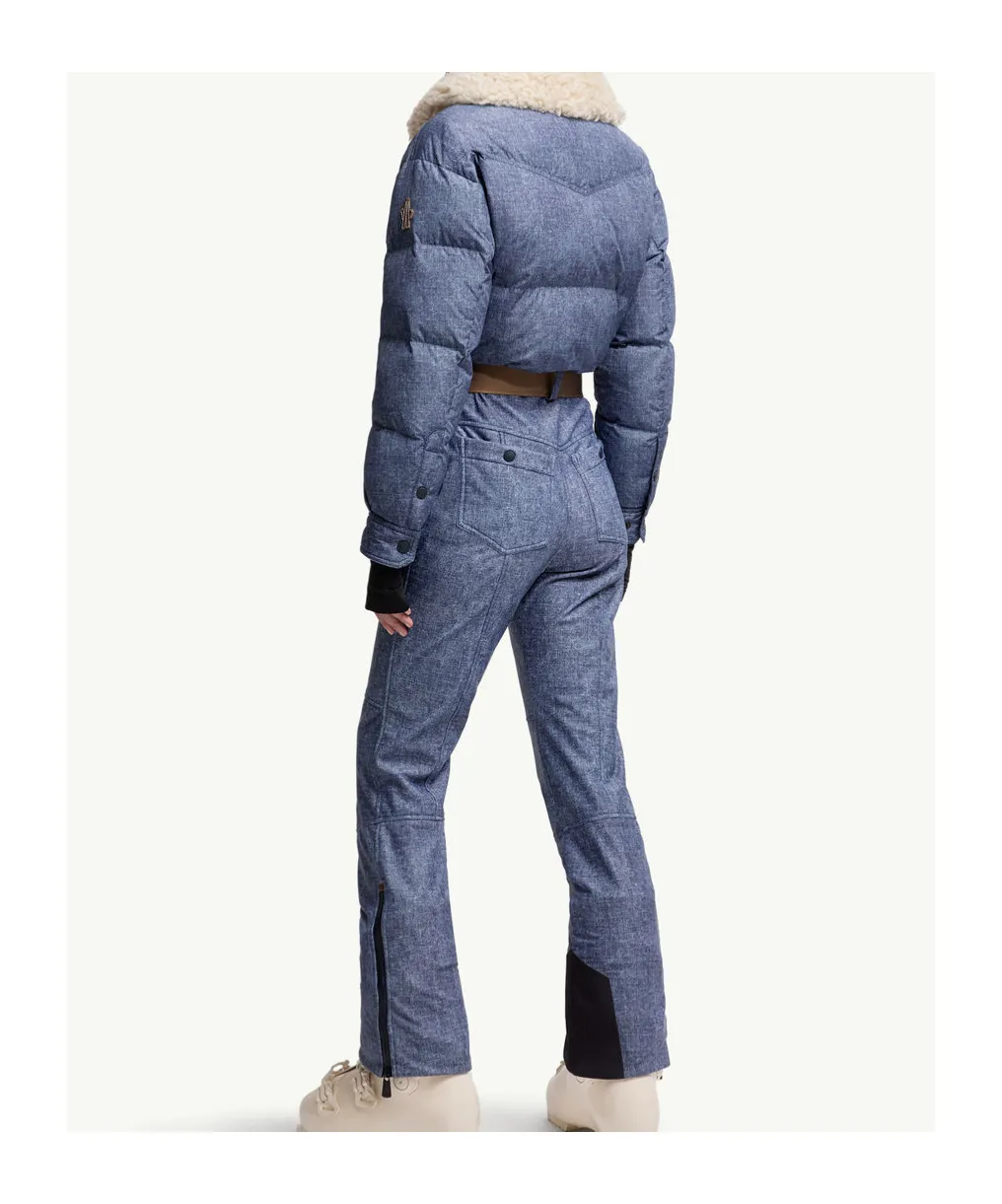 Shearling-Trimmed Down Ski Jumpsuit