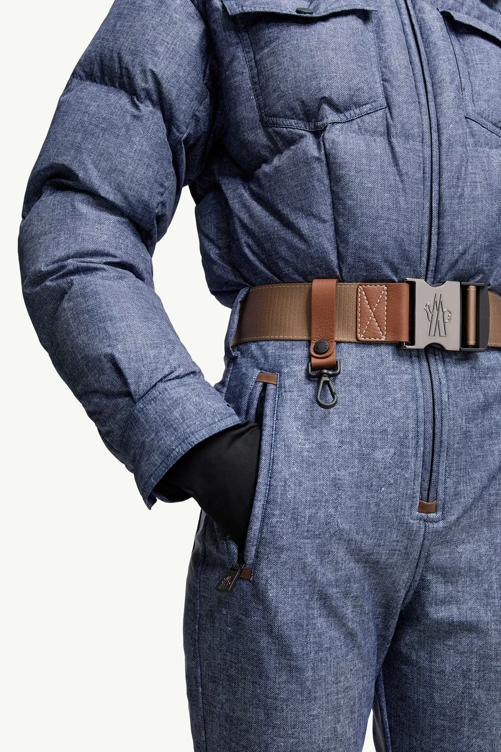 Shearling-Trimmed Down Ski Jumpsuit