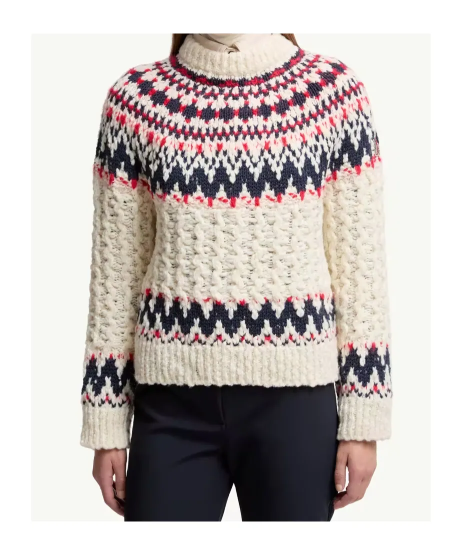 Grenoble Geometric Jacquard Crewneck Jumper