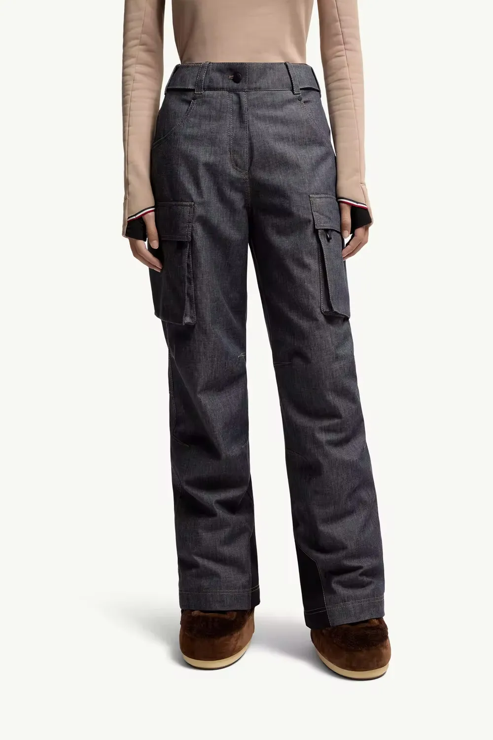 Padded Denim Ski Trousers