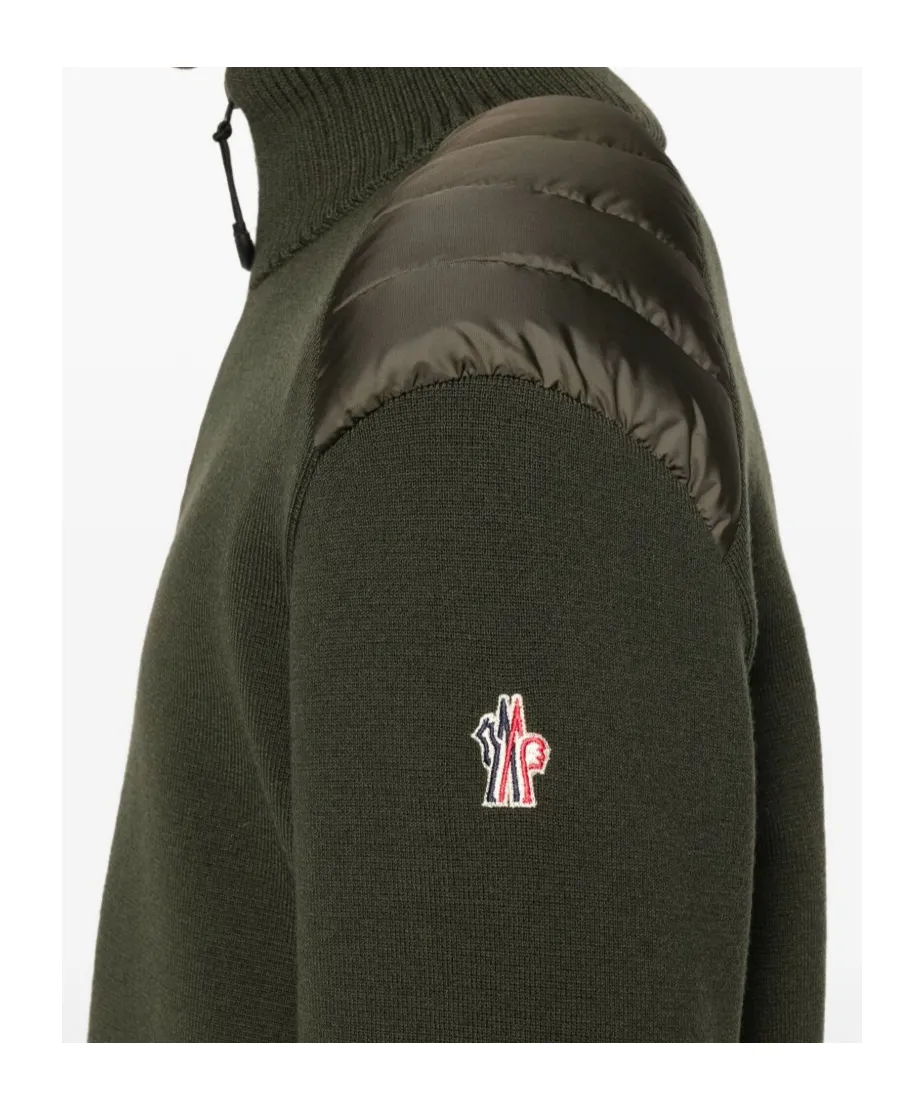Zip-Up High Neck Cardigan