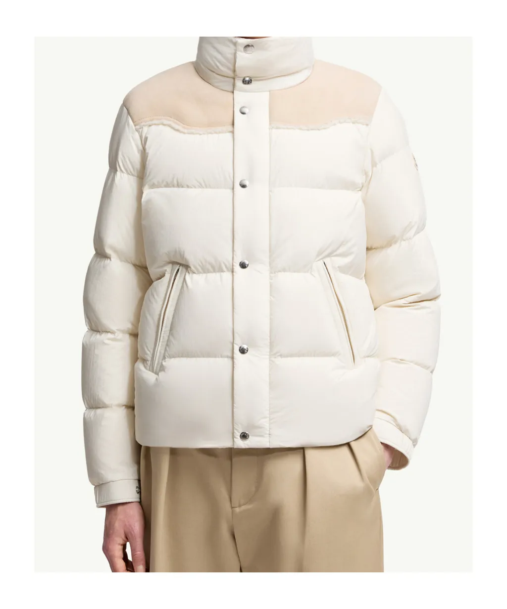 Verine Suede-Trimmed Short Down Jacket