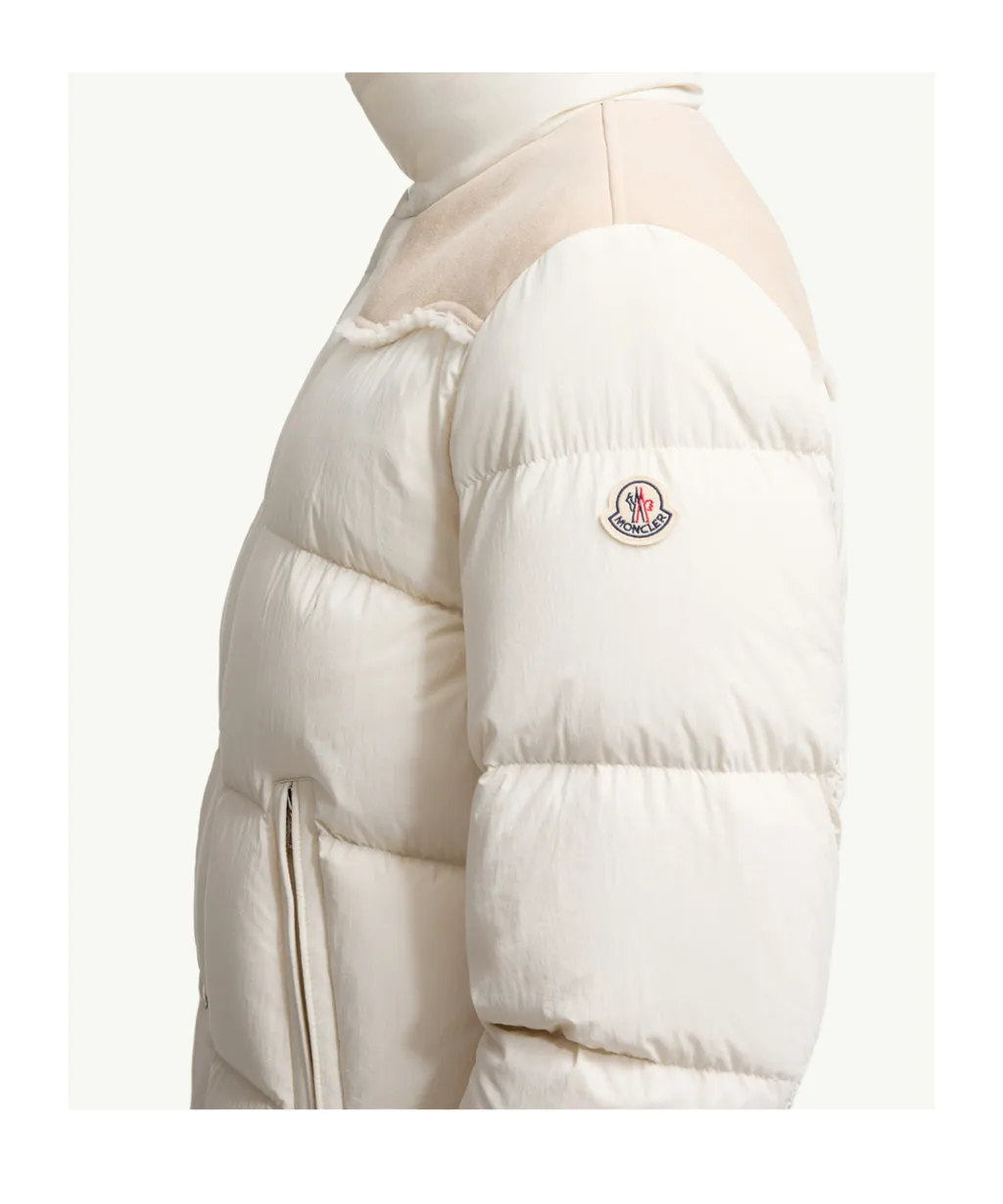 Verine Suede-Trimmed Short Down Jacket