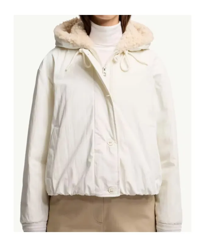 Nisiro Teddy-Trimmed Hooded Short Down Jacket