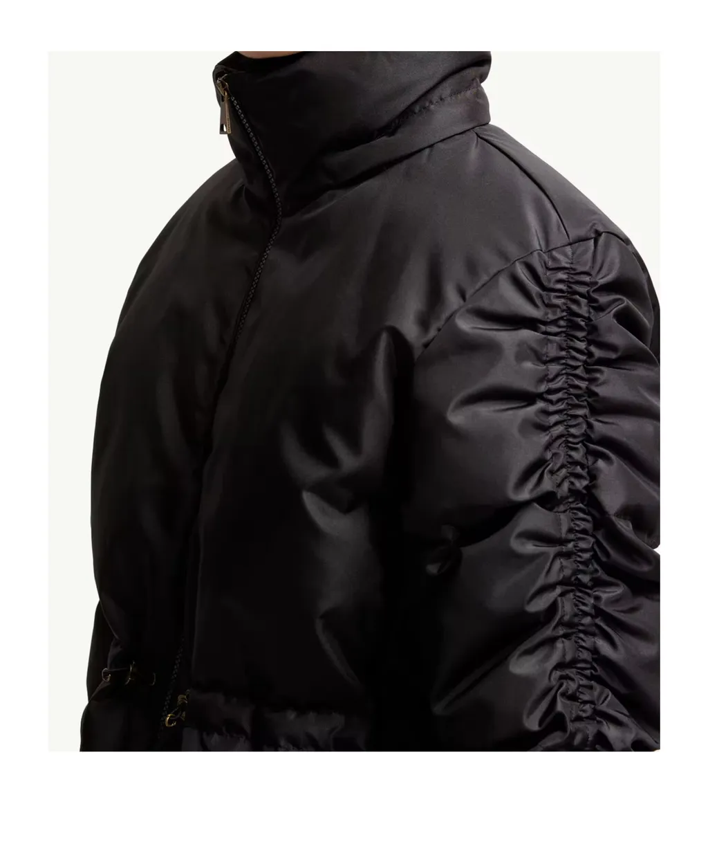 Louviere Zip-Up Hooded Short Padded Jacket