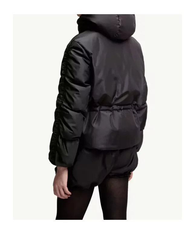 Louviere Zip-Up Hooded Short Padded Jacket