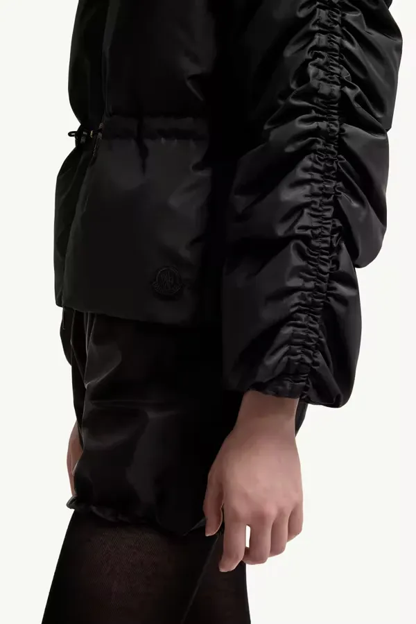 Louviere Zip-Up Hooded Short Padded Jacket