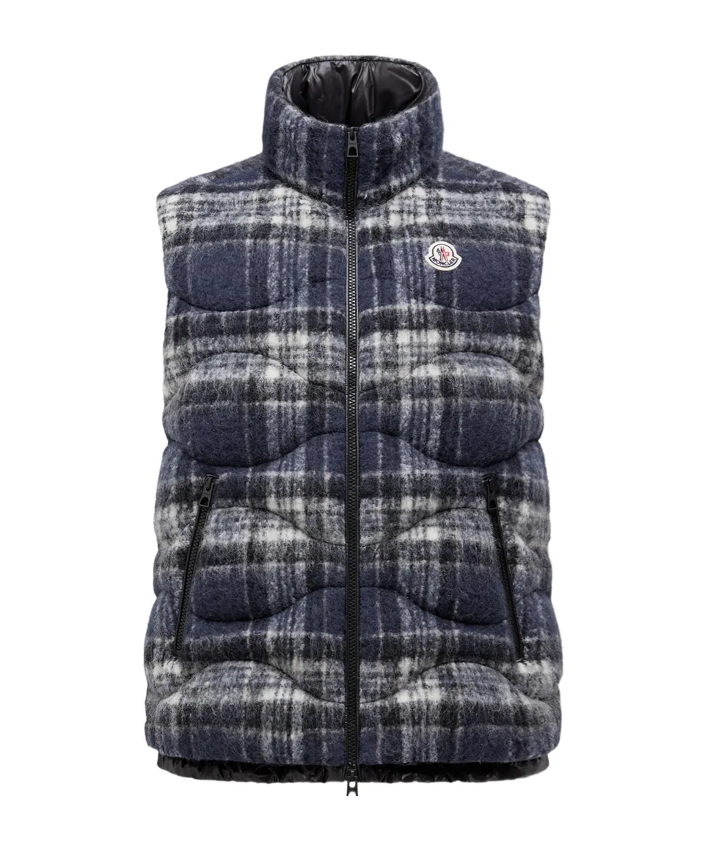 Sfakia Geometric-Quilted Wool Down Vest