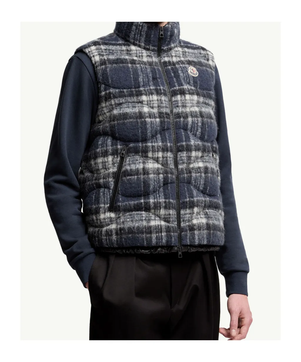 Sfakia Geometric-Quilted Wool Down Vest