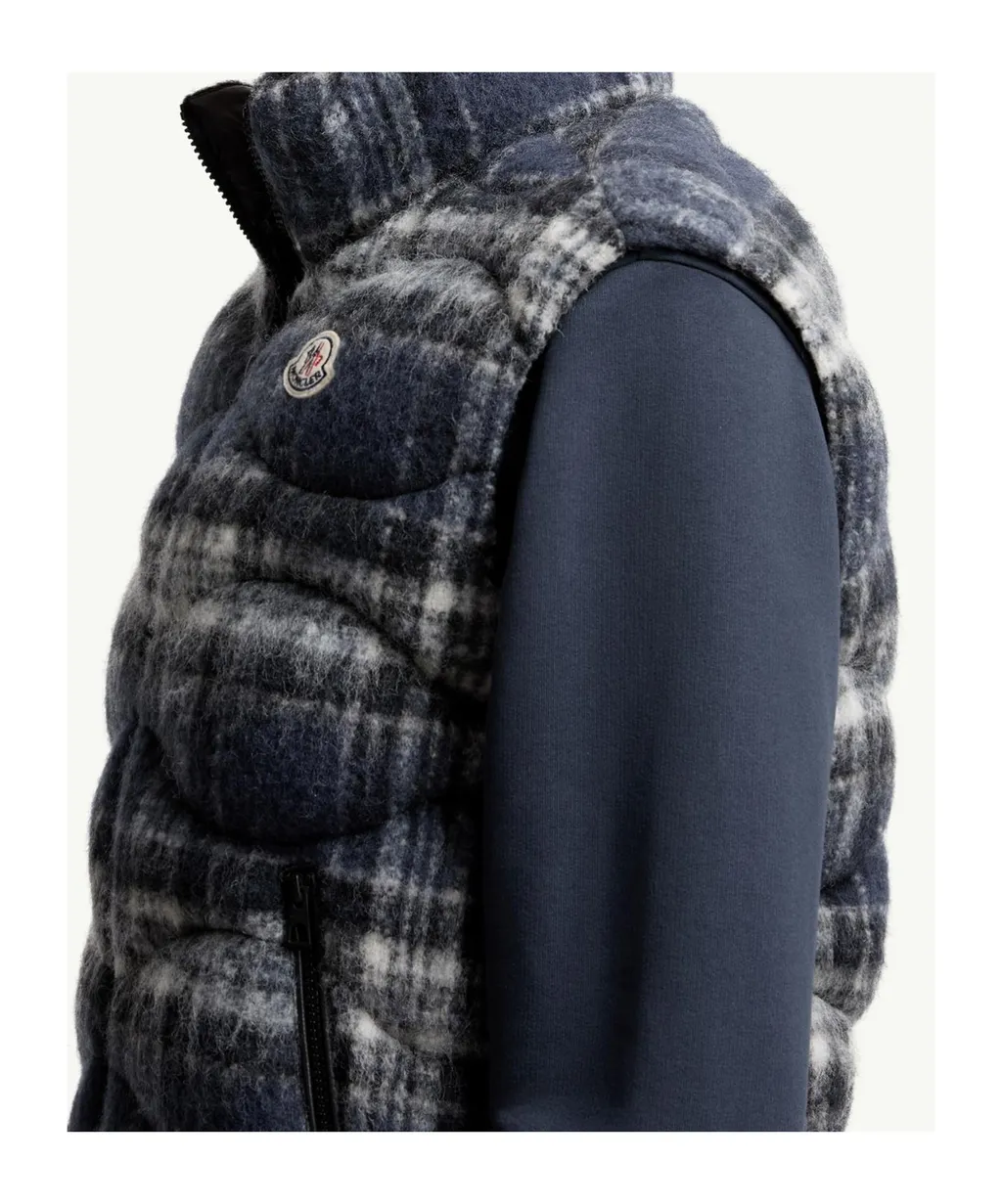 Sfakia Geometric-Quilted Wool Down Vest