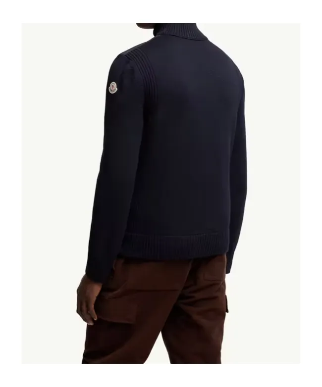 Logo Patch Panelled Padded Cardigan