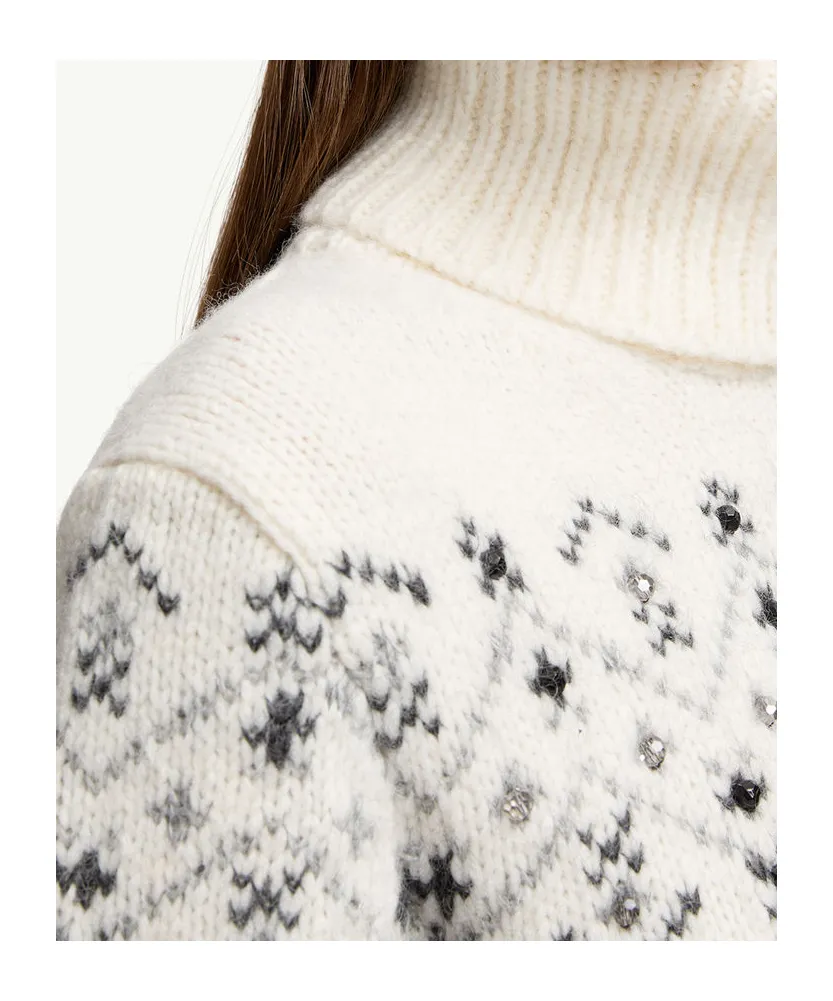 Embellished Turtleneck Jumper