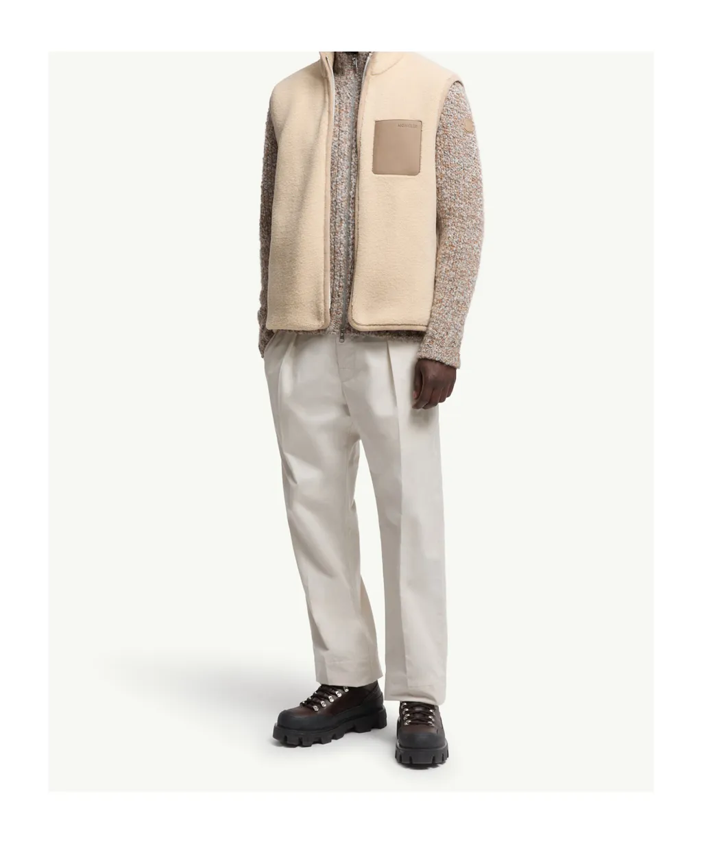 Logo Patch Zip-Up Teddy Gilet