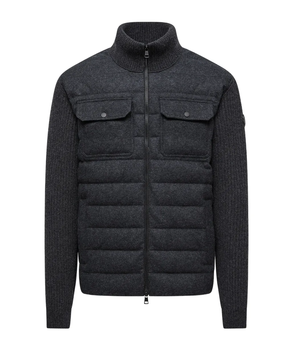 Padded Zip-Up Cardigan
