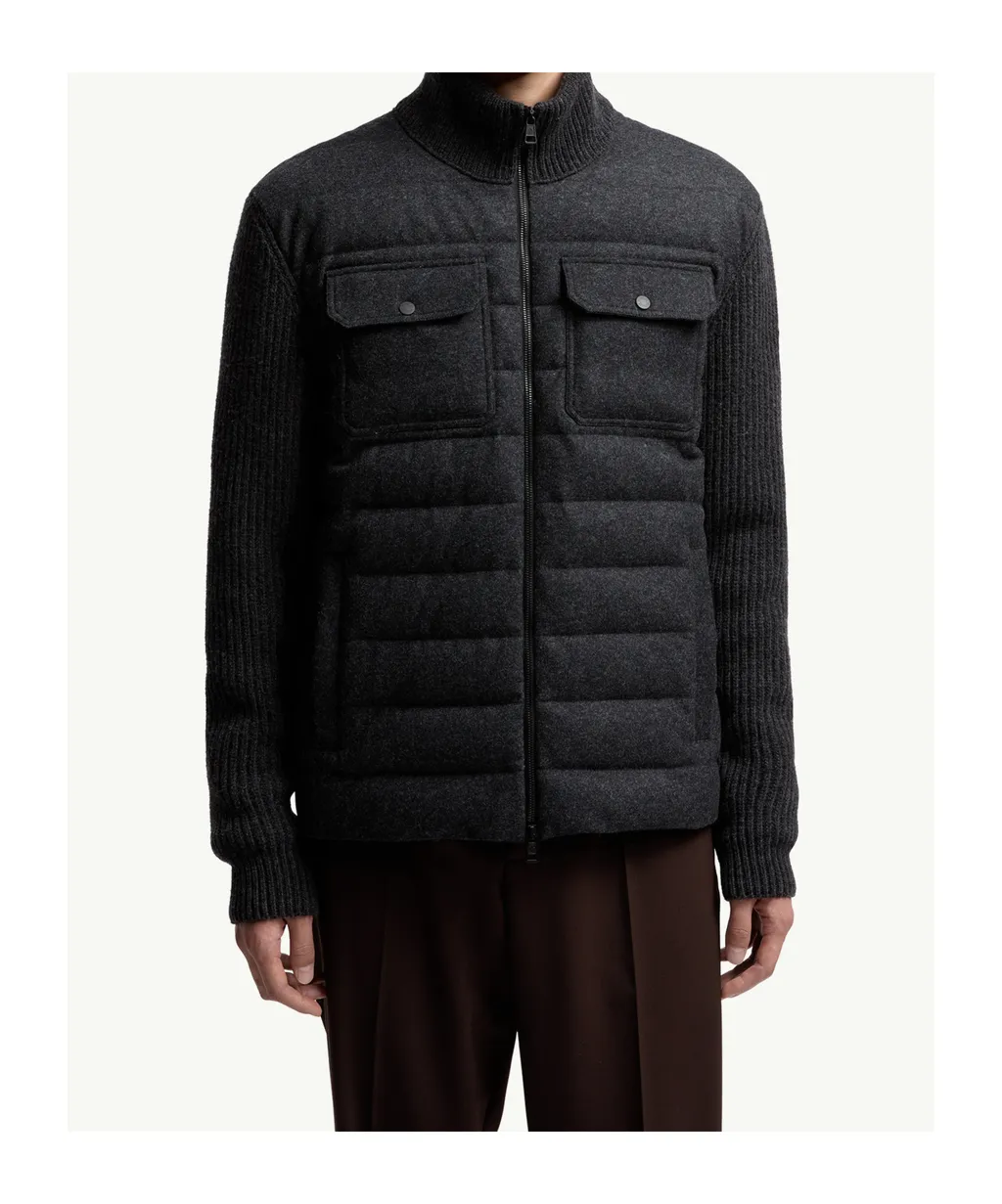 Padded Zip-Up Cardigan