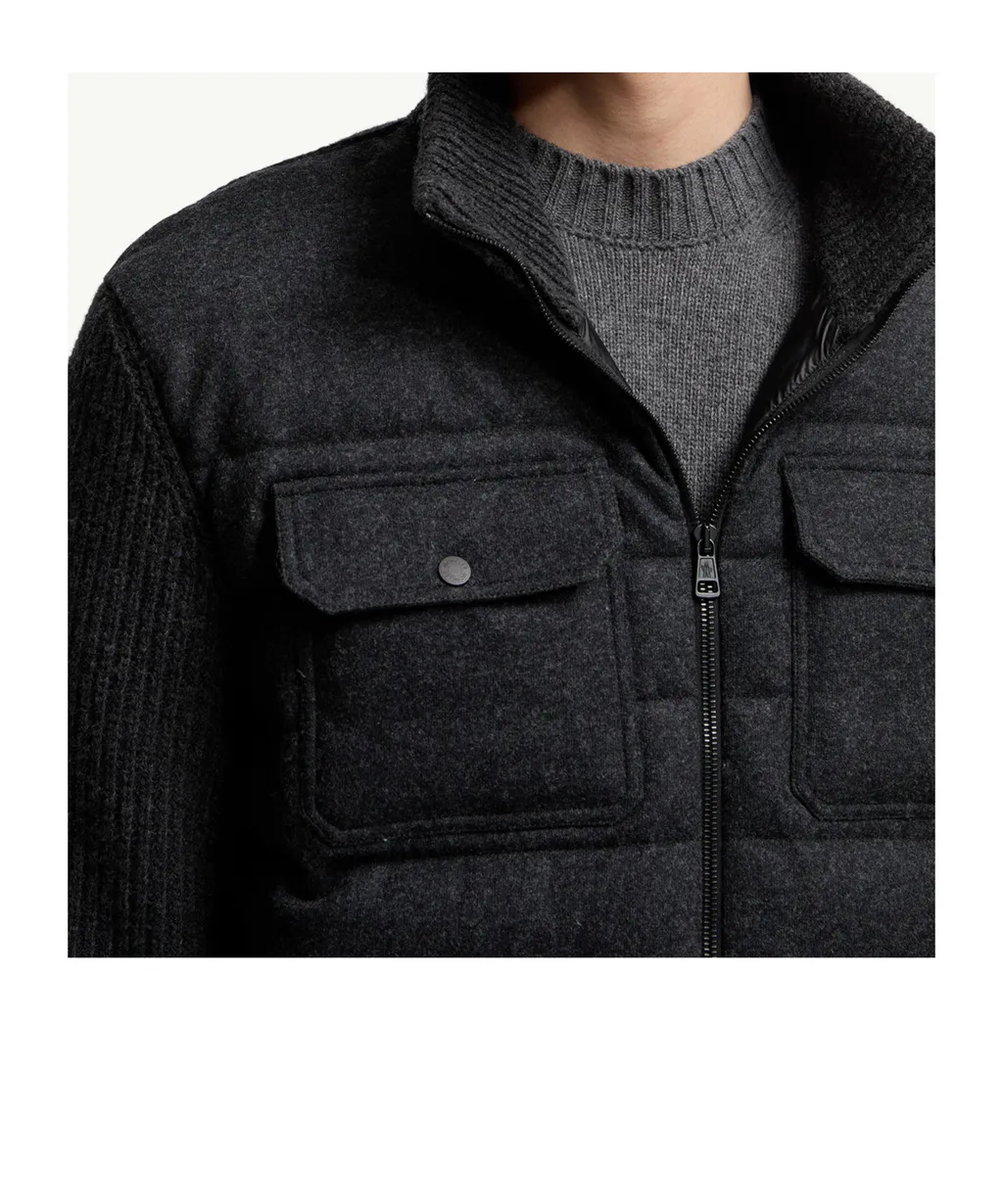 Padded Zip-Up Cardigan