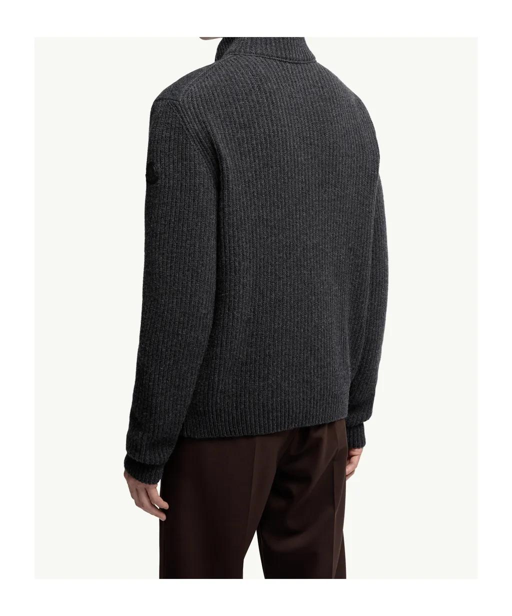 Padded Zip-Up Cardigan