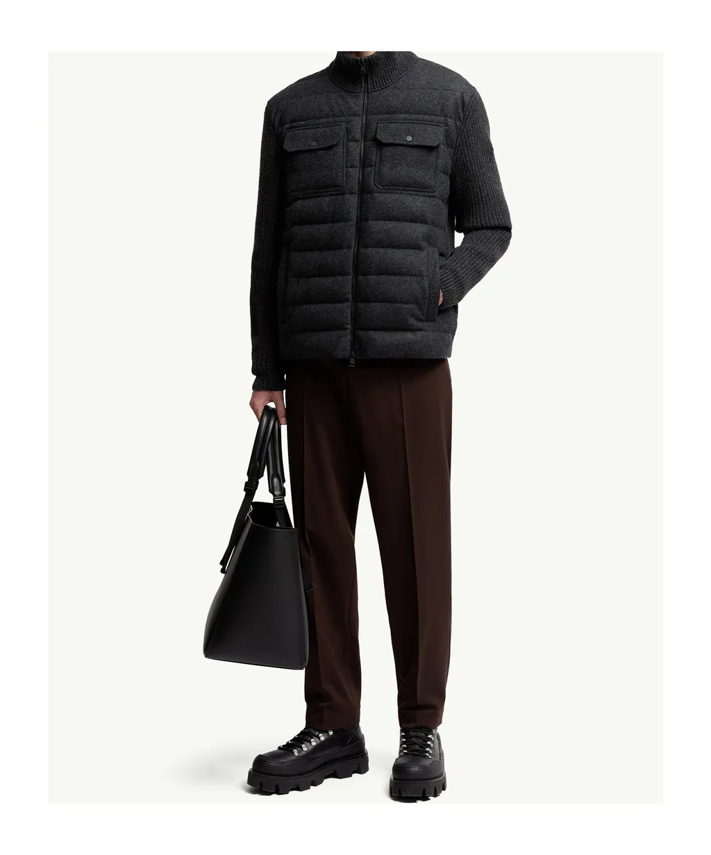 Padded Zip-Up Cardigan