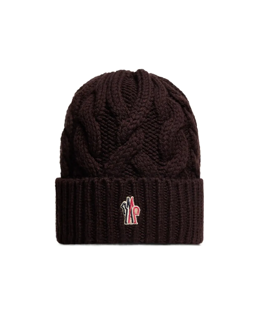 Grenoble Logo Patch Knitted Beanie