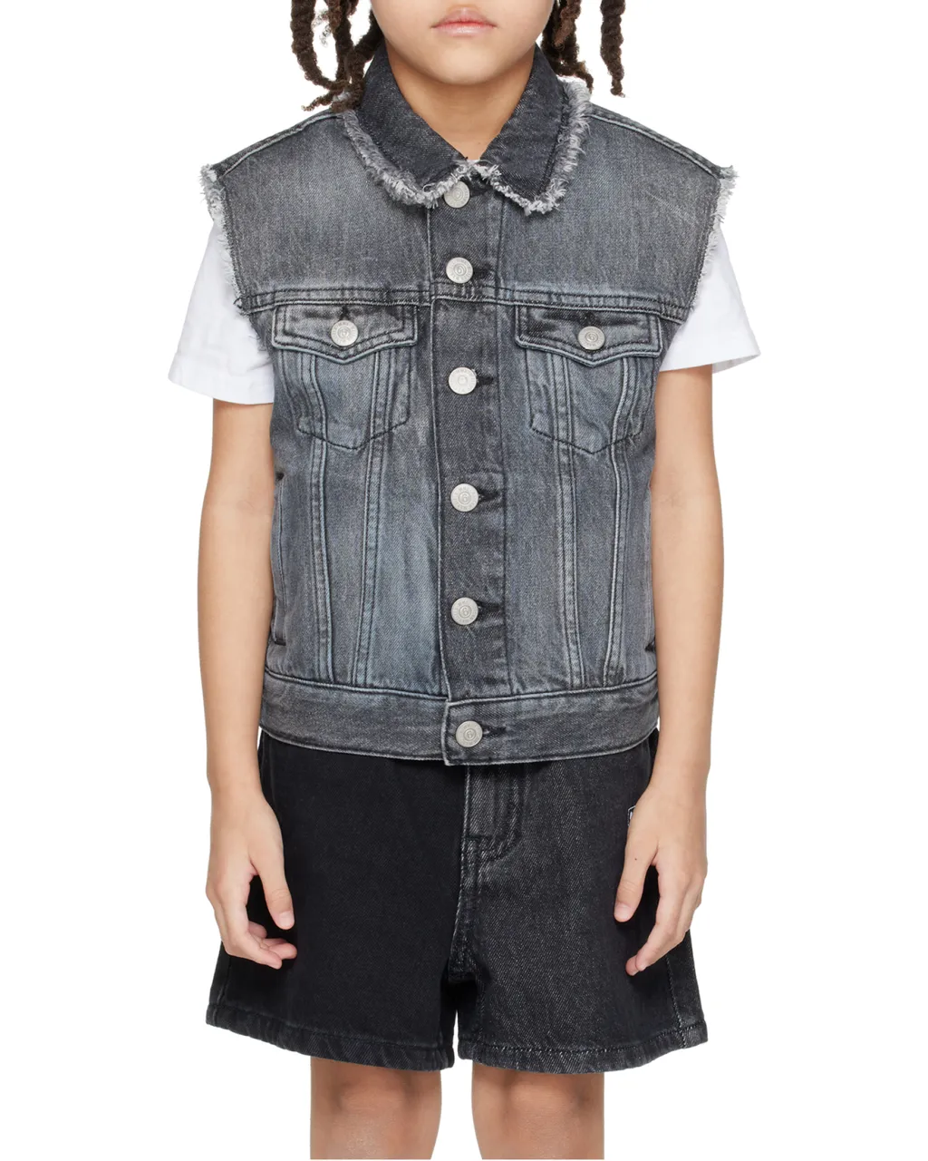 Frayed Denim Vest