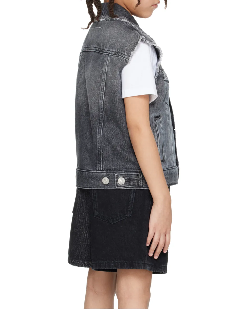 Frayed Denim Vest