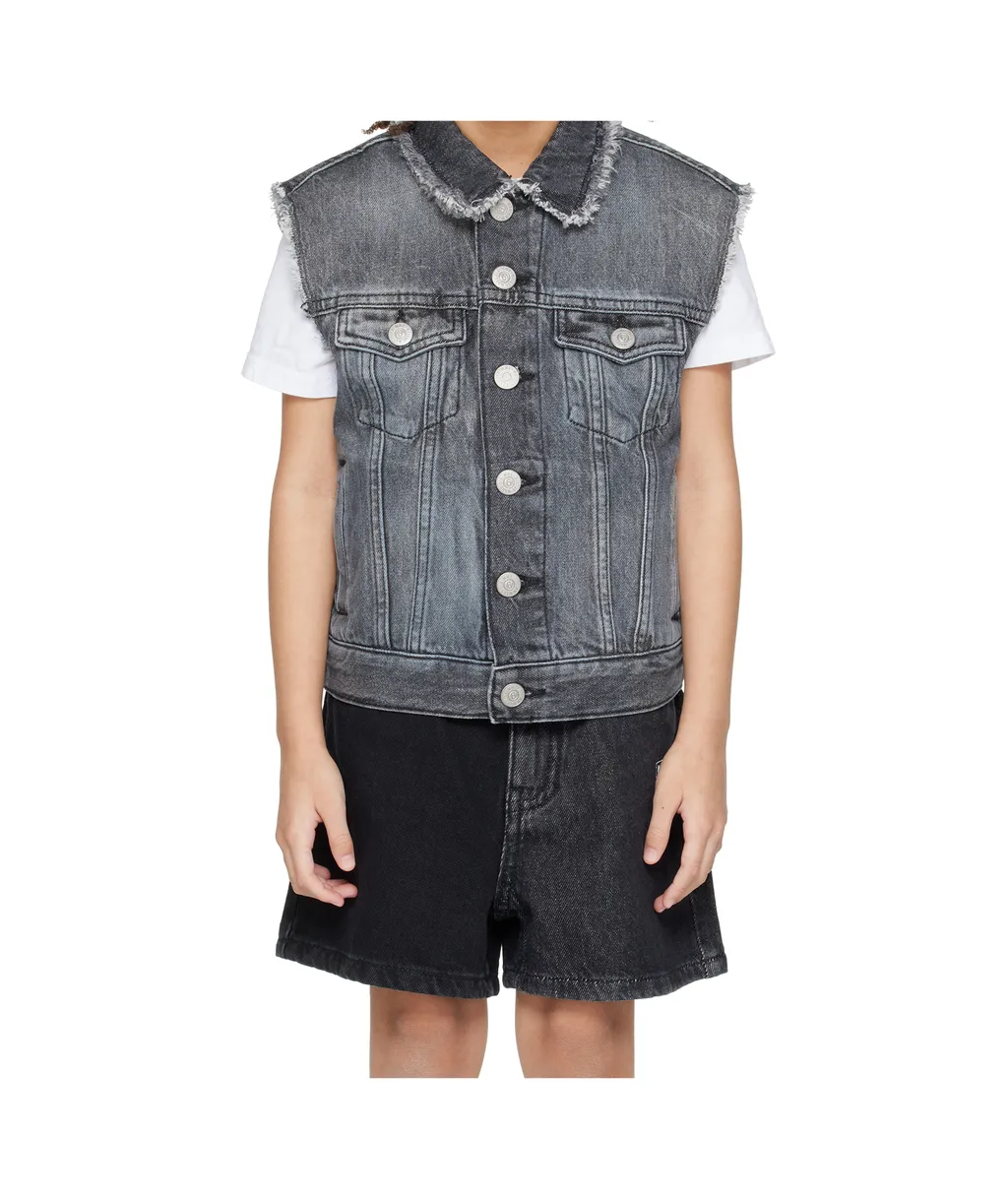 Frayed Denim Vest