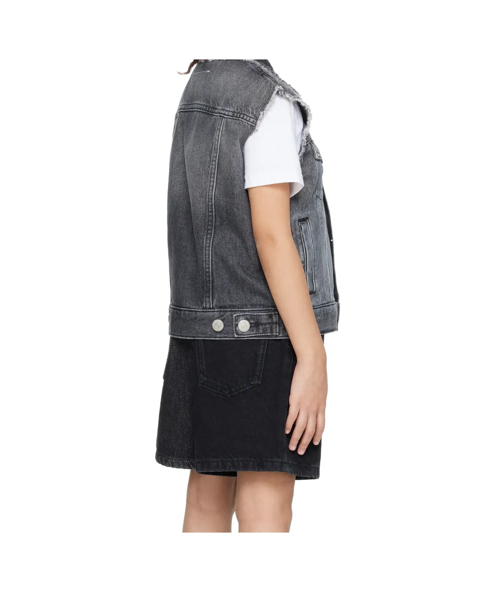 Frayed Denim Vest