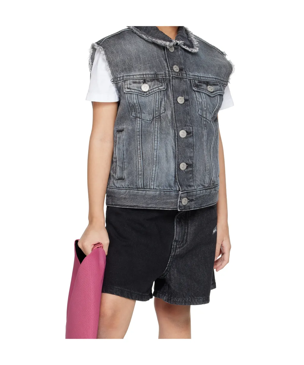Frayed Denim Vest