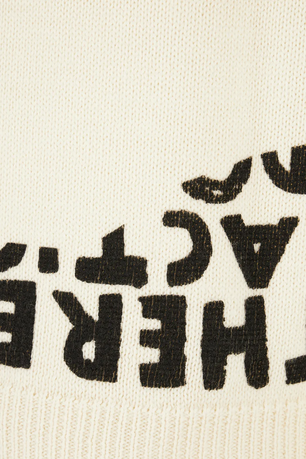 Lettering-Print Wool Sweater