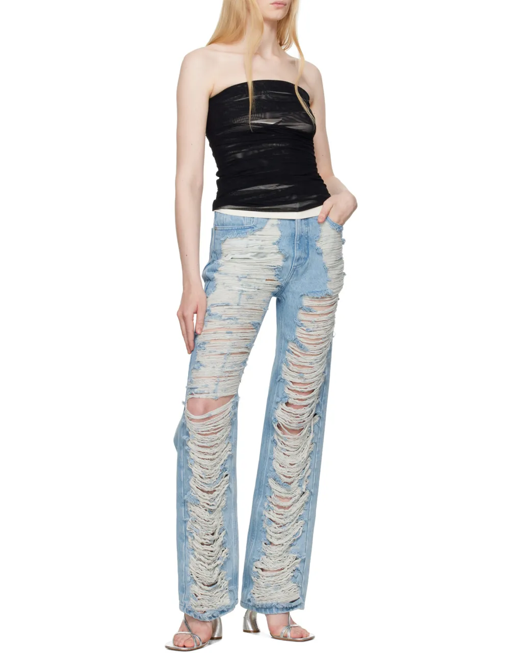 Layered Mesh Tube Top