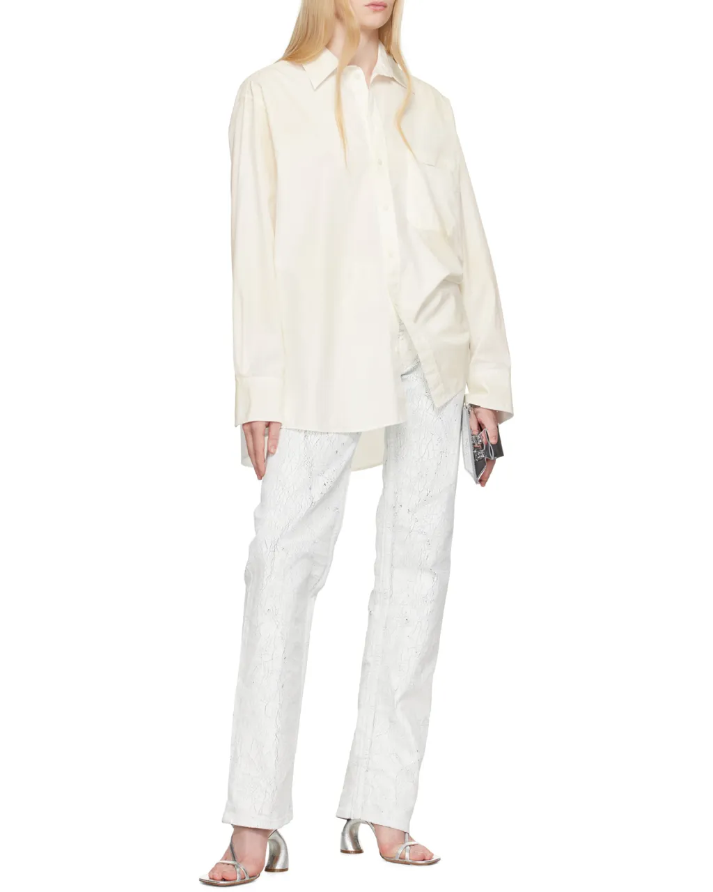 Cut-Out-Collar Shirt