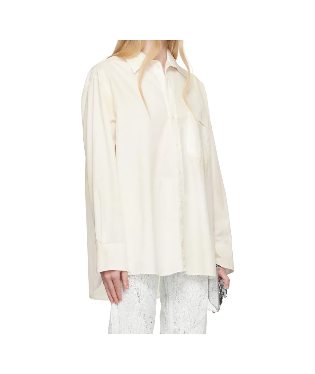 Cut-Out-Collar Shirt