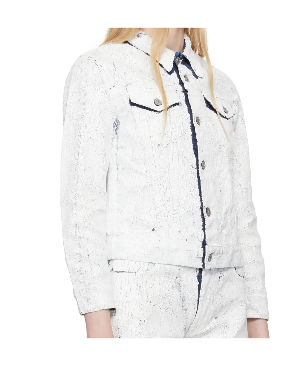 Coated-Finish Denim Jacket