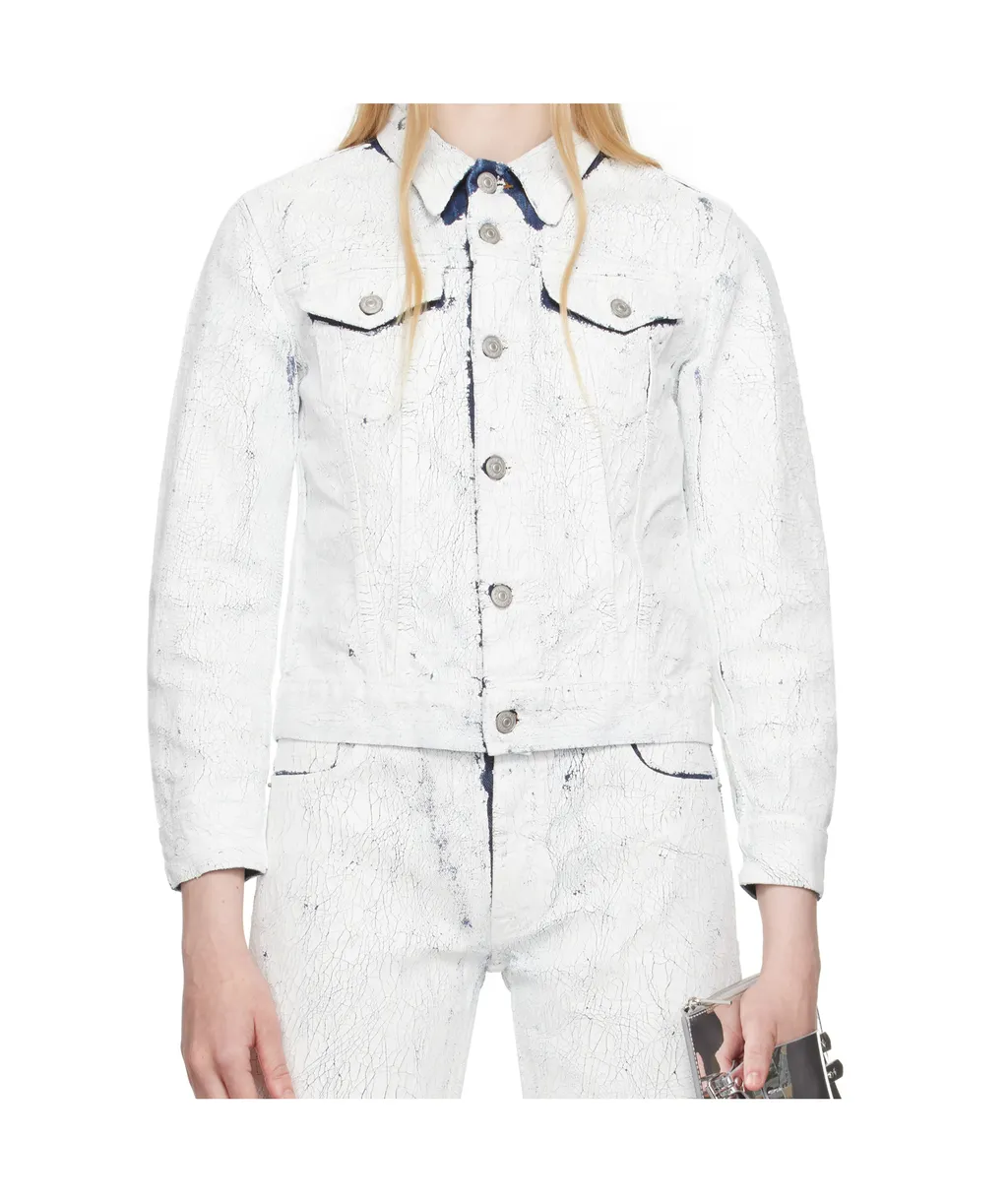 Coated-Finish Denim Jacket