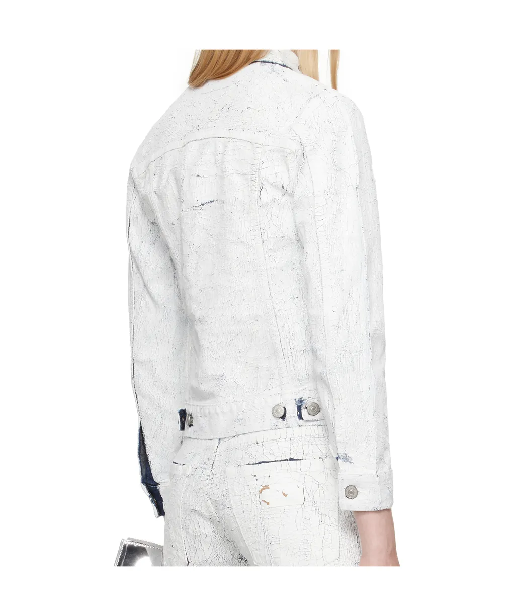 Coated-Finish Denim Jacket