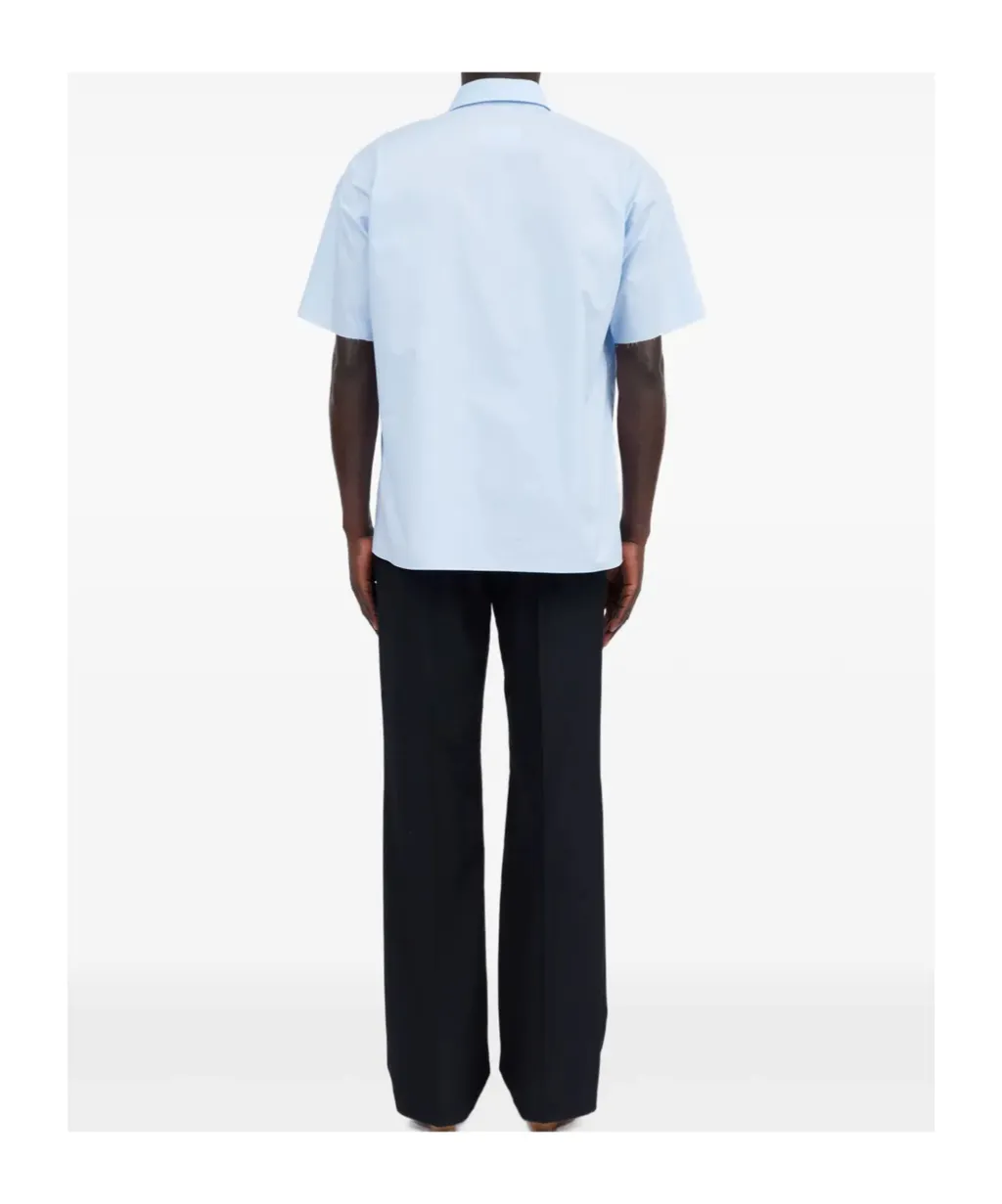 Numbers-Motif Short-Sleeved Shirt