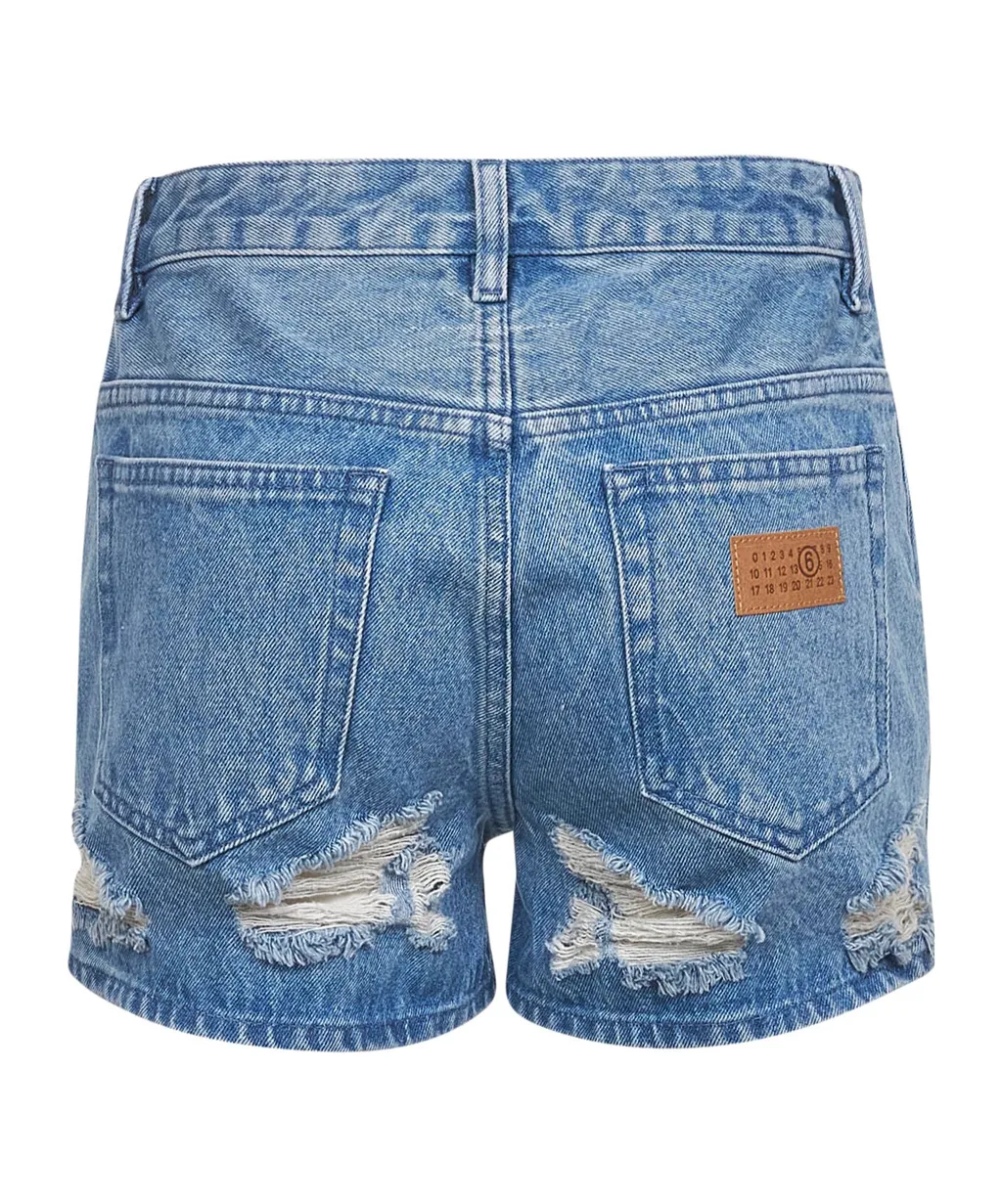 Denim Distressed Shorts