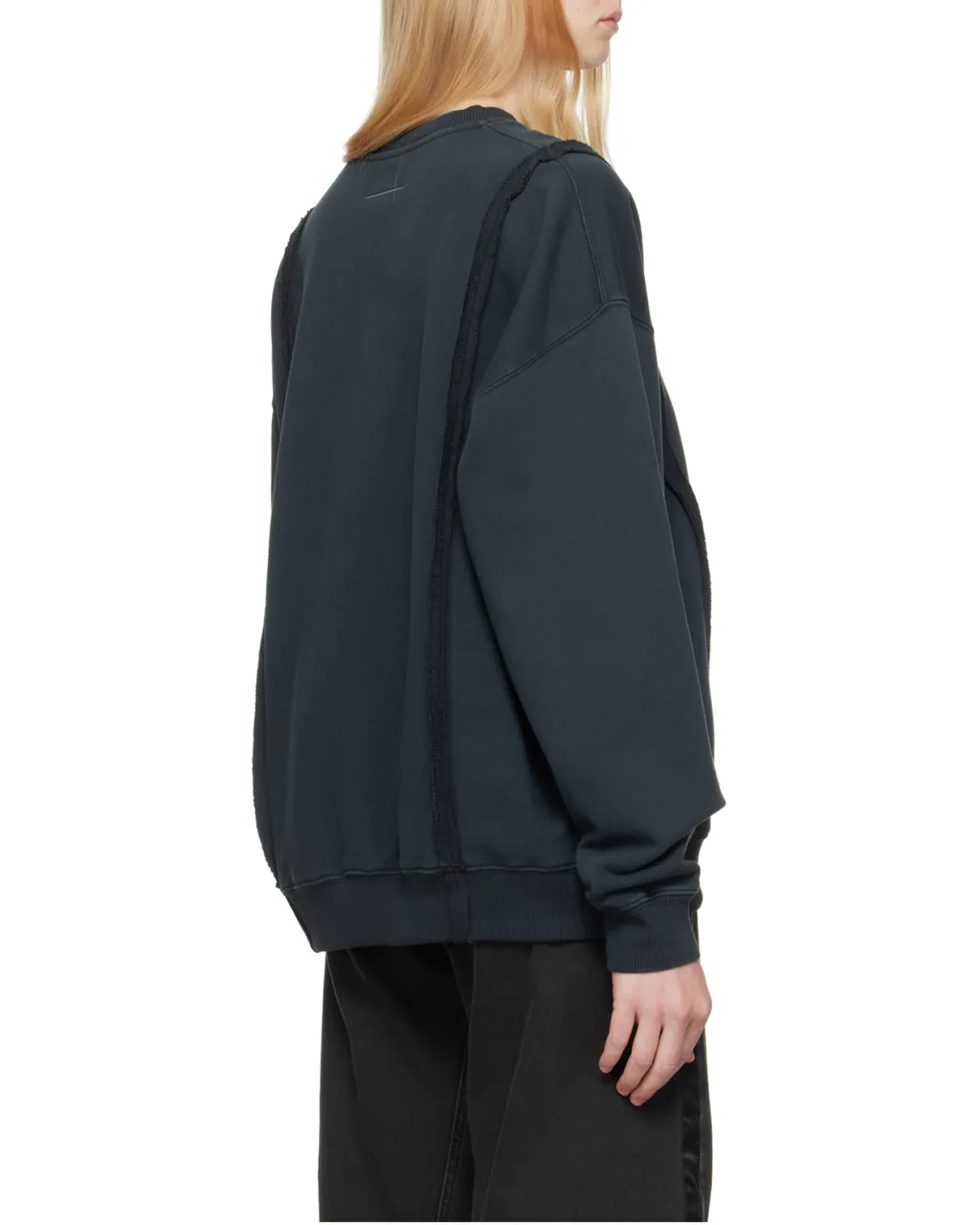 Numbers-Motif Drop Shoulder Sweatshirt