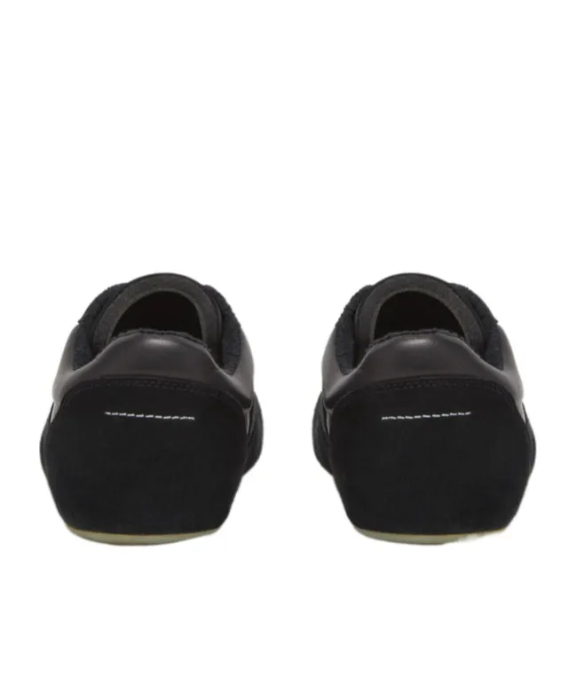 Numbers-Embossed Lace-Up Sneakers