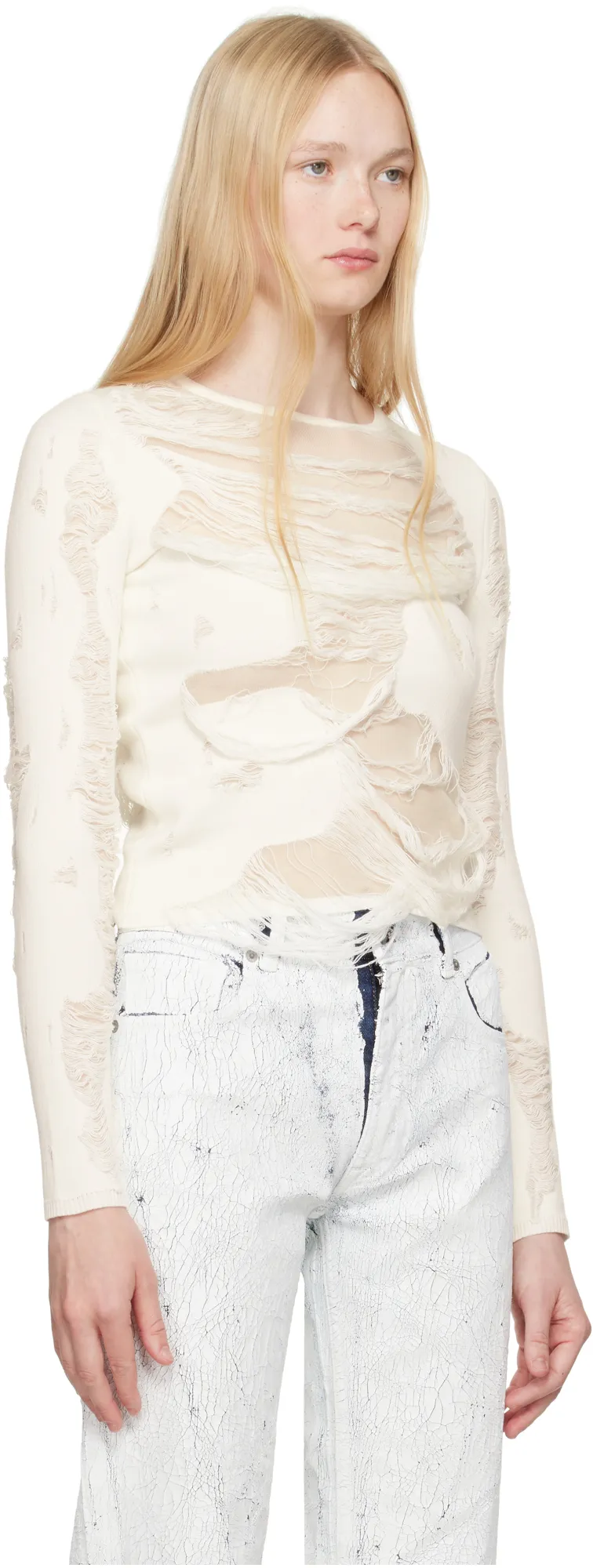 Distressed Blend Jumper