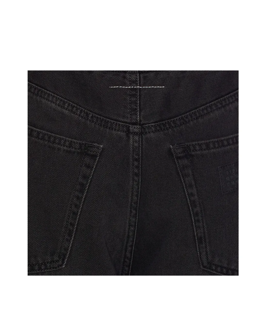 Cut-Out Detailed Straight-Leg Jeans