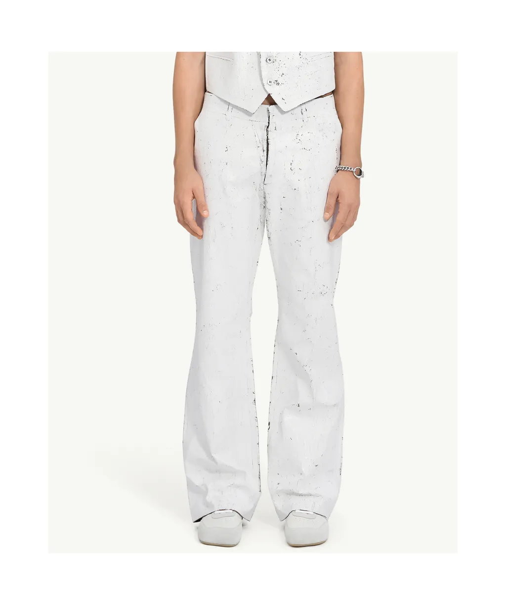 Painted White Trousers