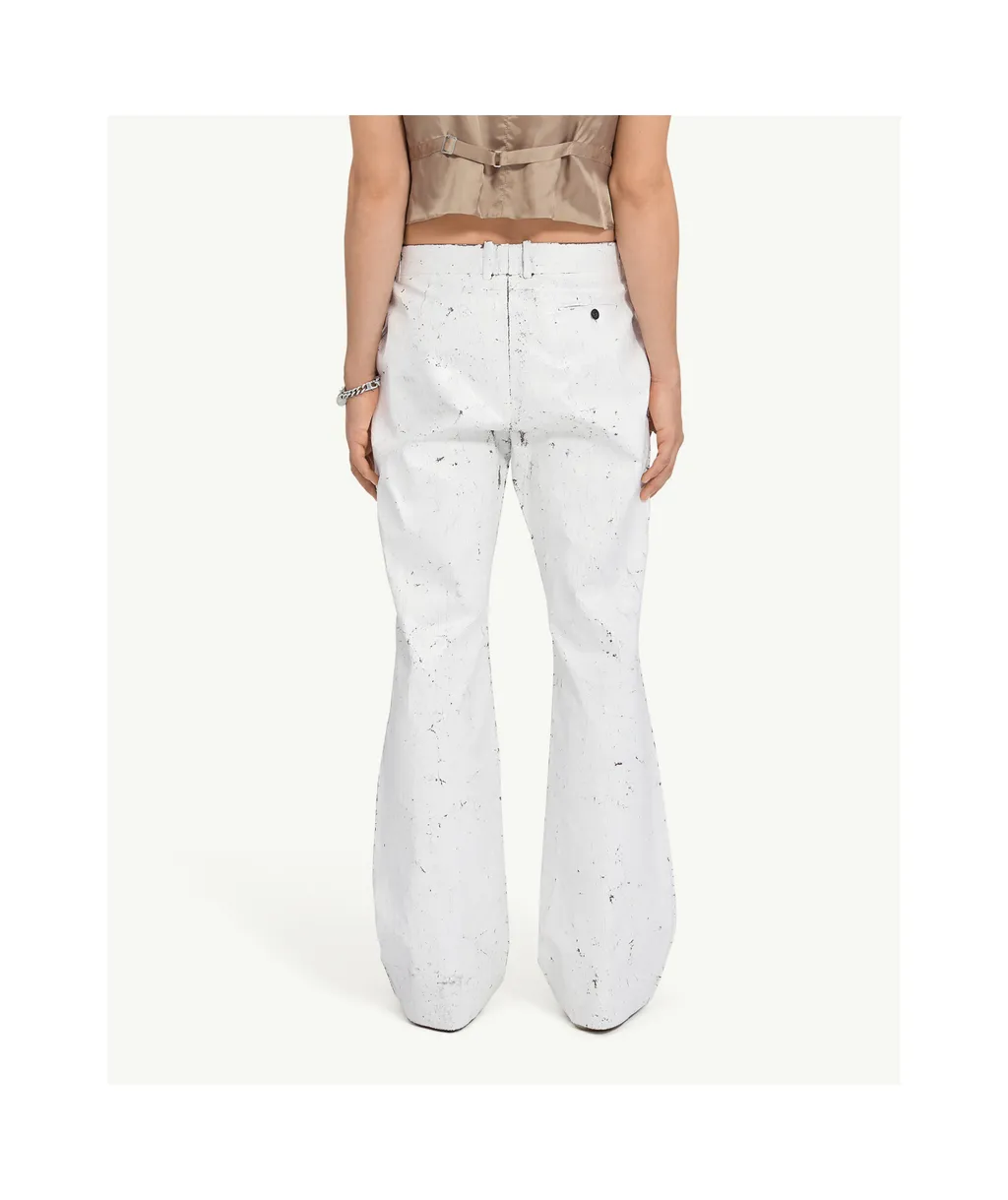 Painted White Trousers
