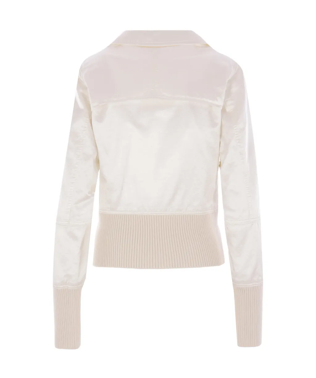 Satin-Finish Bomber Jacket