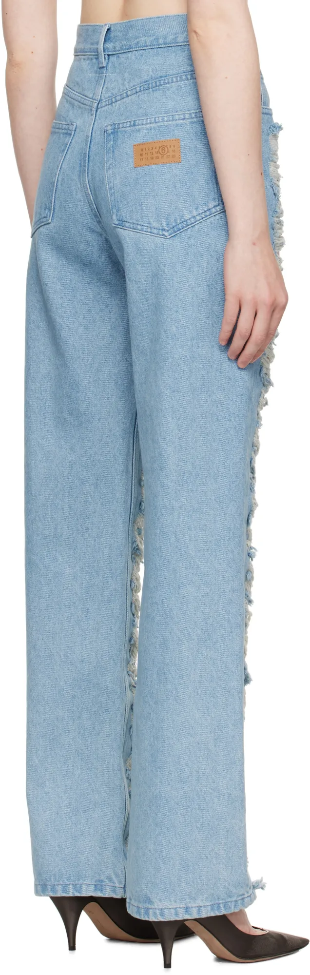 Ripped Straight Leg Jeans