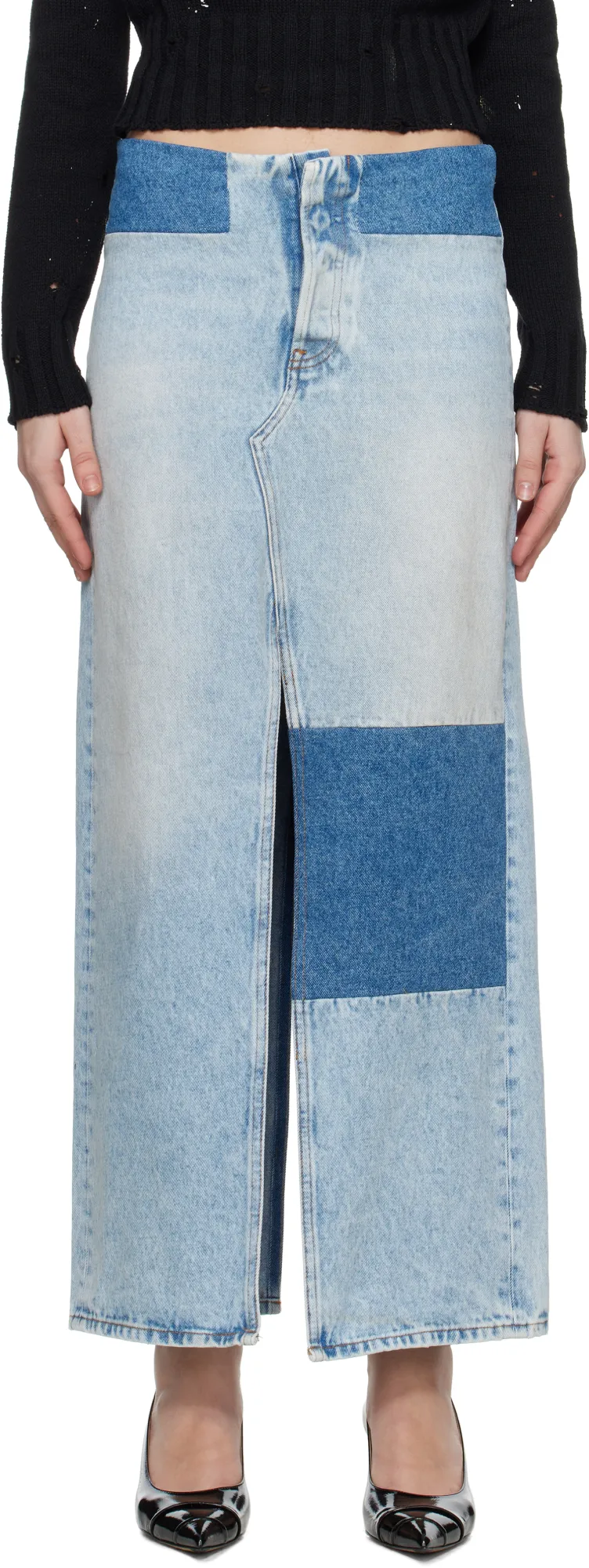 Long Denim Skirt
