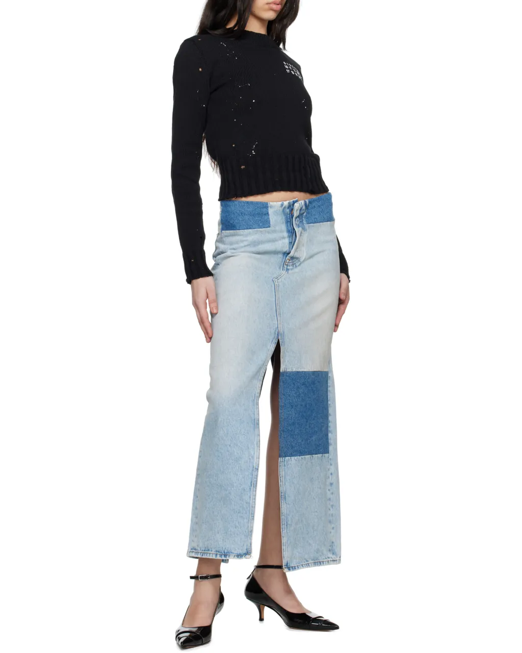 Long Denim Skirt